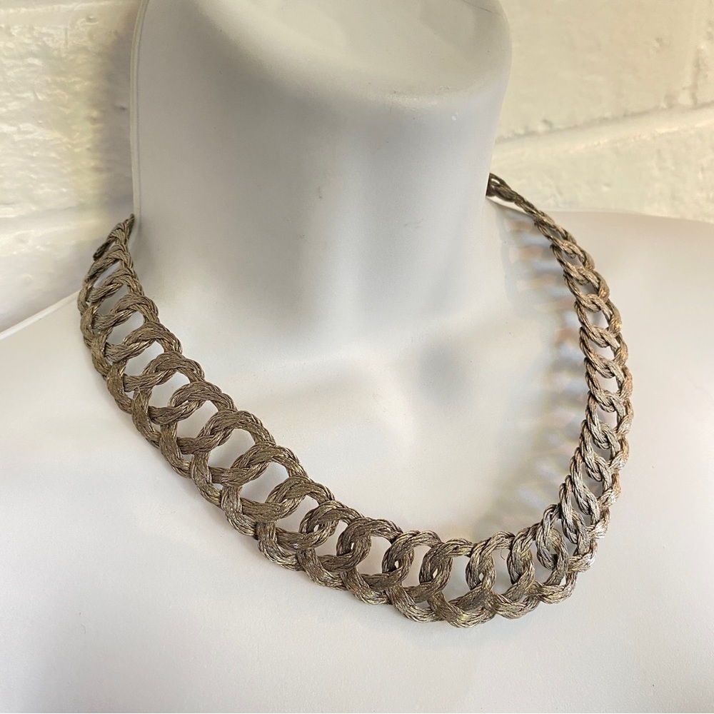 Silver Wire Loops Necklace Unisex